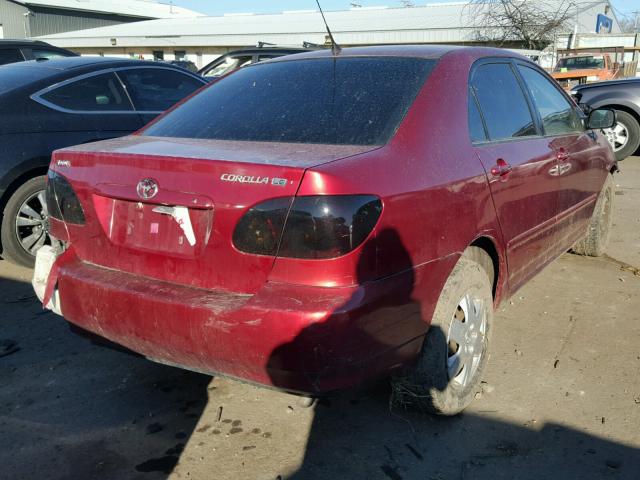 1NXBR32E08Z961903 - 2008 TOYOTA COROLLA CE MAROON photo 4