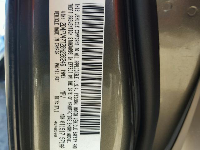 2D4FV47T28H226246 - 2008 DODGE MAGNUM GRAY photo 10