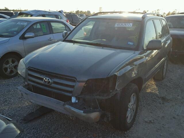 JTEGP21A940013635 - 2004 TOYOTA HIGHLANDER GREEN photo 2