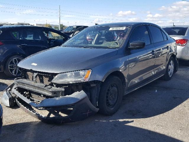 3VW1K7AJ8FM293793 - 2015 VOLKSWAGEN JETTA BASE GRAY photo 2