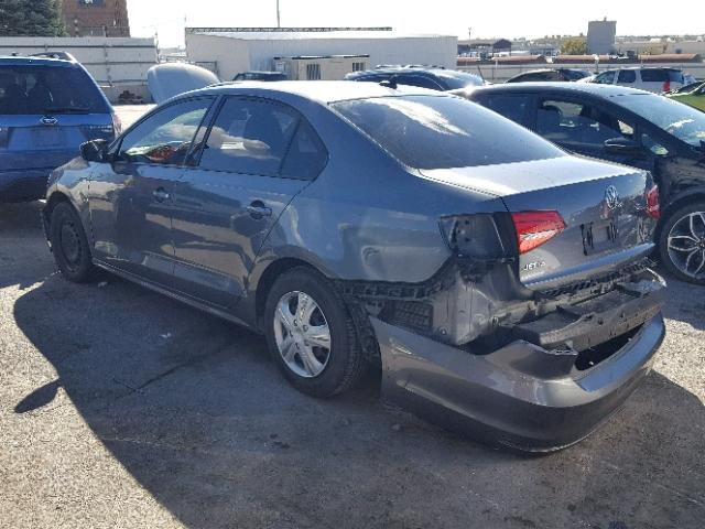 3VW1K7AJ8FM293793 - 2015 VOLKSWAGEN JETTA BASE GRAY photo 3