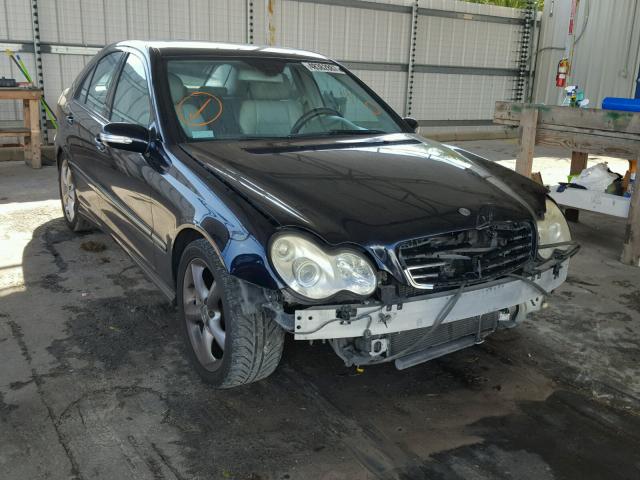 WDBRF52H16F740991 - 2006 MERCEDES-BENZ C GENERATI BLACK photo 1