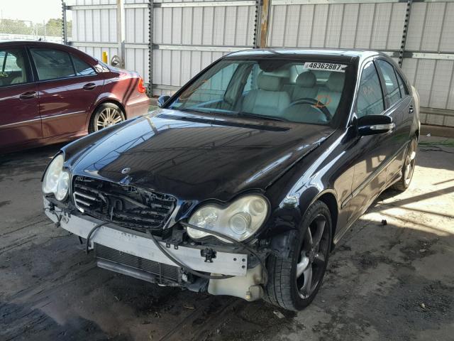 WDBRF52H16F740991 - 2006 MERCEDES-BENZ C GENERATI BLACK photo 2