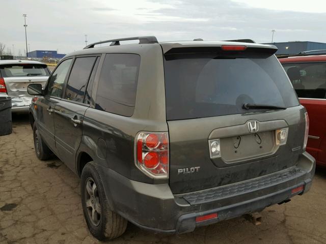 2HKYF18646H532993 - 2006 HONDA PILOT EX GREEN photo 3