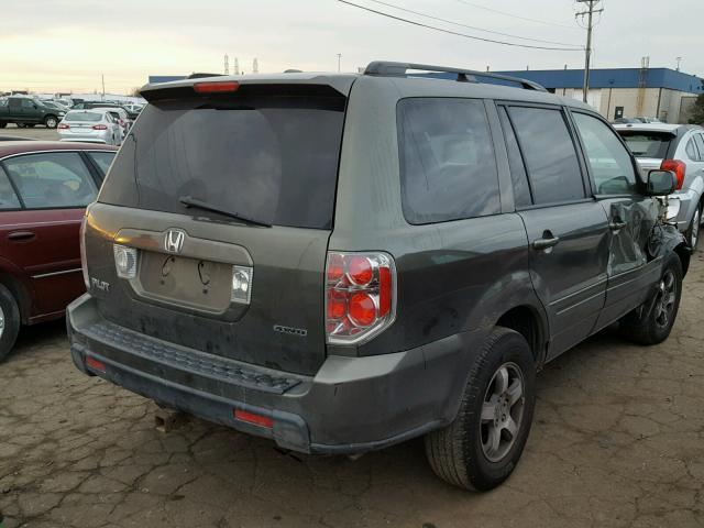 2HKYF18646H532993 - 2006 HONDA PILOT EX GREEN photo 4