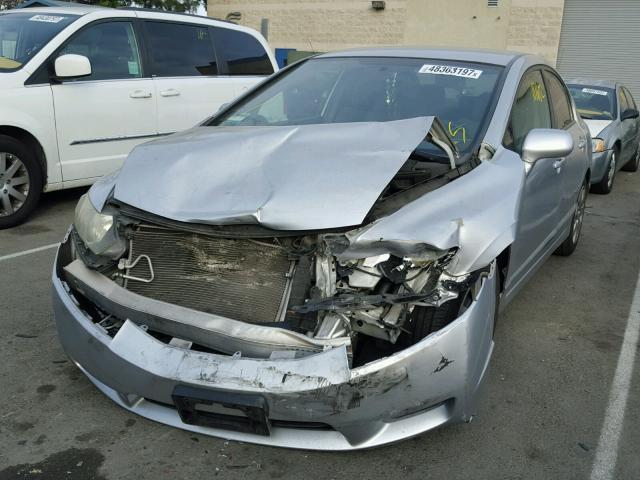 2HGFA1F53BH306268 - 2011 HONDA CIVIC LX SILVER photo 2