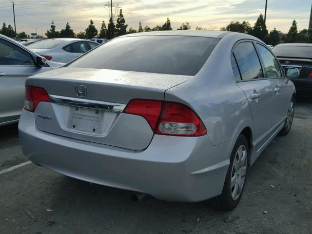 2HGFA1F53BH306268 - 2011 HONDA CIVIC LX SILVER photo 4