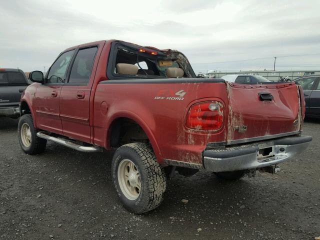 1FTRW08L93KD42222 - 2003 FORD F150 SUPER MAROON photo 3