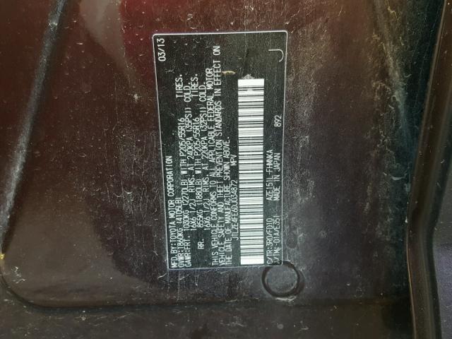 JTLZE4FE6DJ034872 - 2013 TOYOTA SCION XB PURPLE photo 10