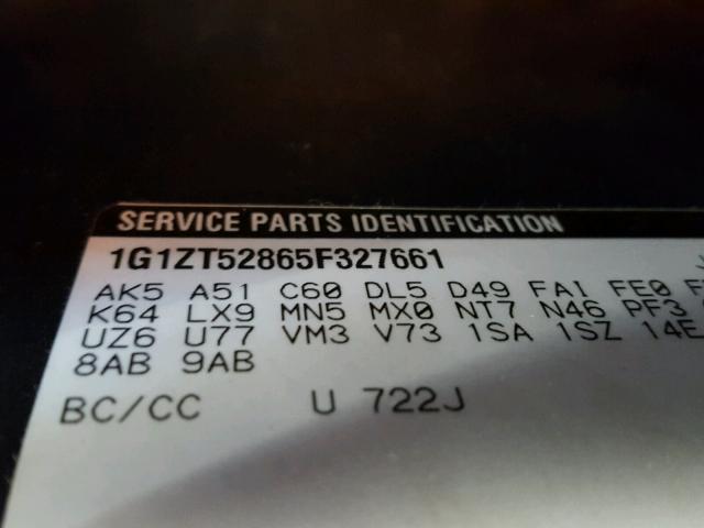 1G1ZT52865F327661 - 2005 CHEVROLET MALIBU LS ლურჯი ფოტო 10