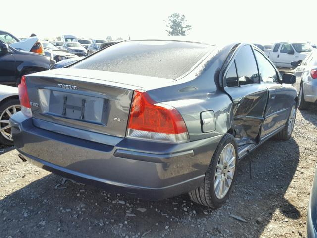 YV1RS592972637335 - 2007 VOLVO S60 2.5T CHARCOAL photo 4