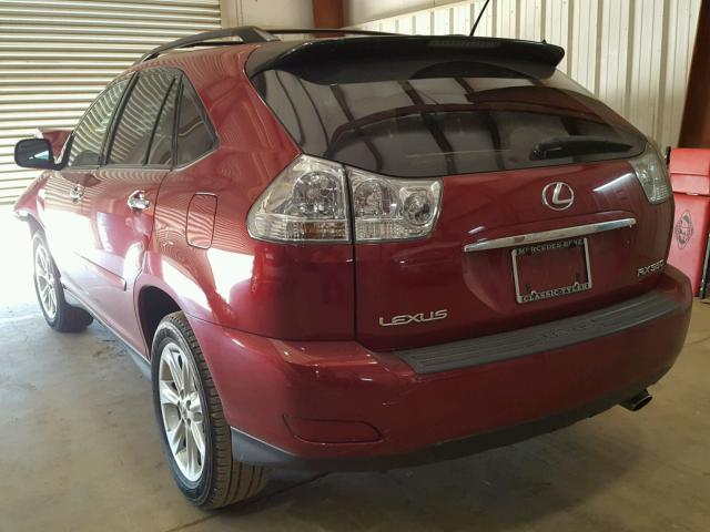 2T2GK31U59C061936 - 2009 LEXUS RX 350 RED photo 3