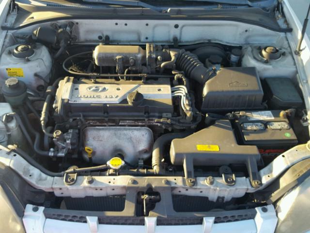 KMHCF35C63U265207 - 2003 HYUNDAI ACCENT L SILVER photo 7