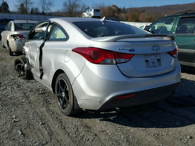 KMHDH6AE1DU002440 - 2013 HYUNDAI ELANTRA CO SILVER photo 3