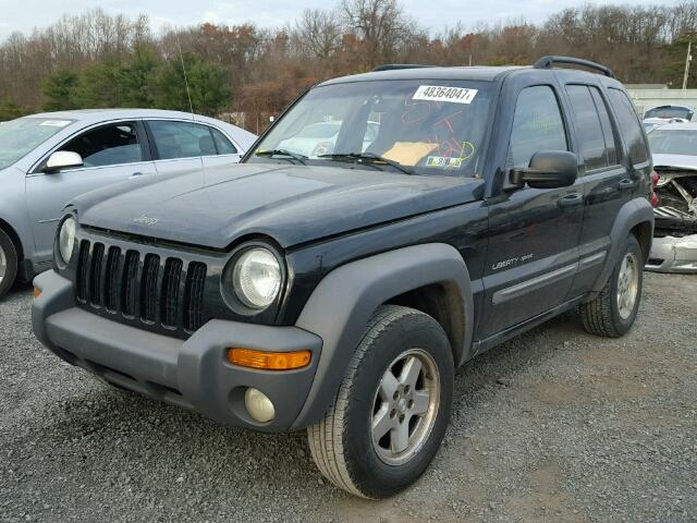 1J4GL48K83W556717 - 2003 JEEP LIBERTY SP BLACK photo 2