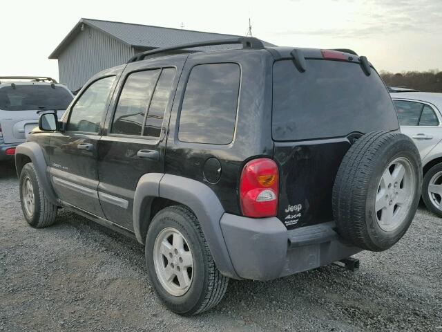 1J4GL48K83W556717 - 2003 JEEP LIBERTY SP BLACK photo 3