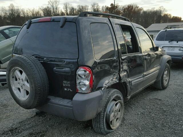 1J4GL48K83W556717 - 2003 JEEP LIBERTY SP BLACK photo 4