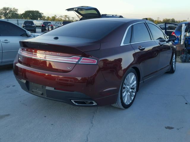 3LN6L2GK5FR600425 - 2015 LINCOLN MKZ Շագանակագույն լուսանկար 4