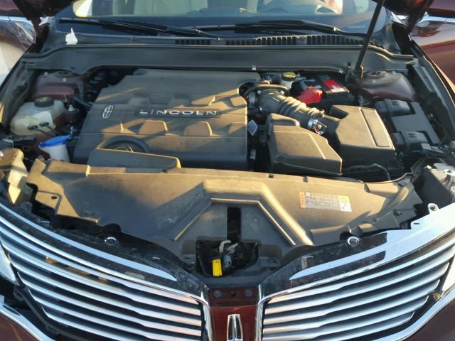 3LN6L2GK5FR600425 - 2015 LINCOLN MKZ MAROON photo 7