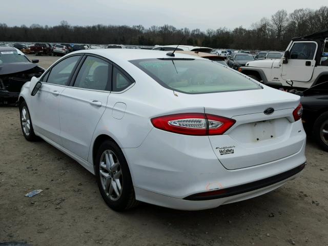 3FA6P0H76ER132989 - 2014 FORD FUSION SE WHITE photo 3