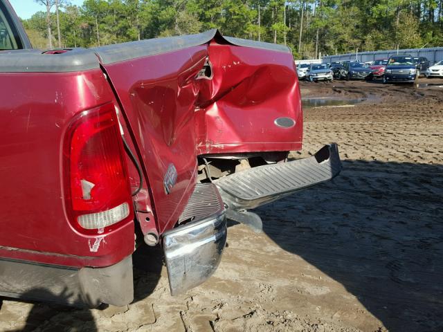 1FTZX172X1NB44126 - 2001 FORD F150 RED photo 9