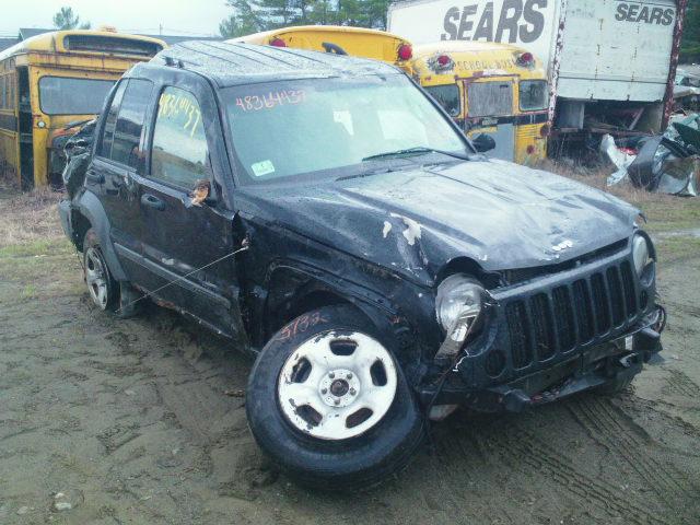 1J4GL48K05W652294 - 2005 JEEP LIBERTY SP BLACK photo 1