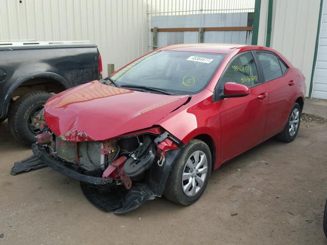 5YFBURHE2FP270153 - 2015 TOYOTA COROLLA L RED photo 2