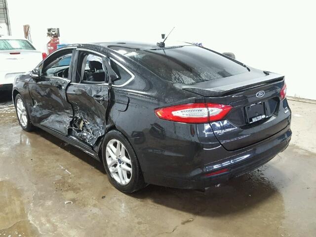 3FA6P0HR6DR103525 - 2013 FORD FUSION SE BLACK photo 3