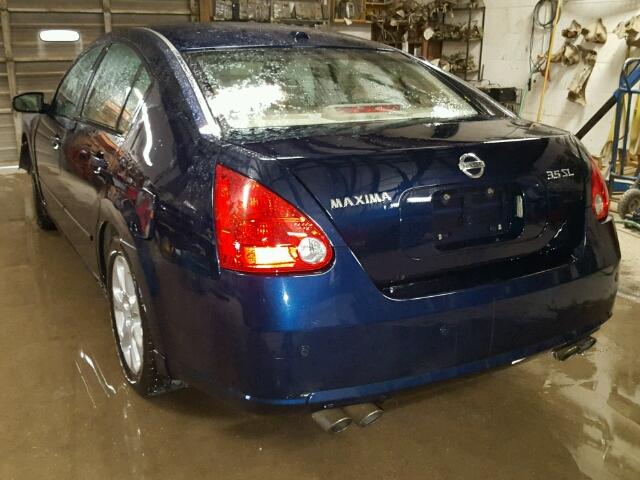 1N4BA41E08C803219 - 2008 NISSAN MAXIMA SE BLUE photo 3