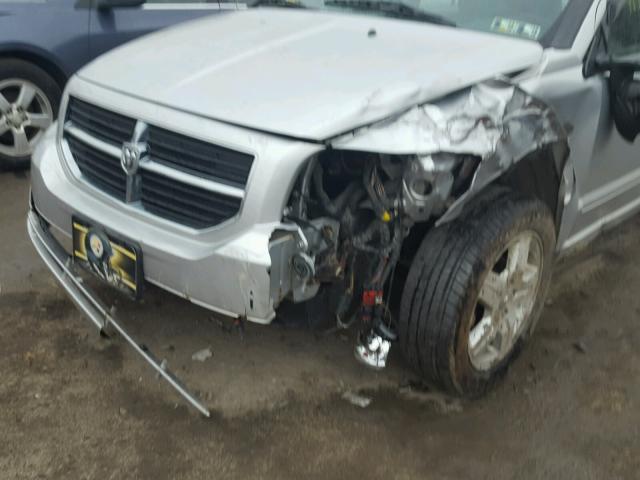 1B3HB48B37D314479 - 2007 DODGE CALIBER SX SILVER photo 9