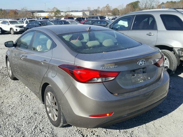 5NPDH4AE8EH490614 - 2014 HYUNDAI ELANTRA SE BROWN photo 3