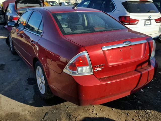 3FAHP08Z09R155216 - 2009 FORD FUSION SEL RED photo 3