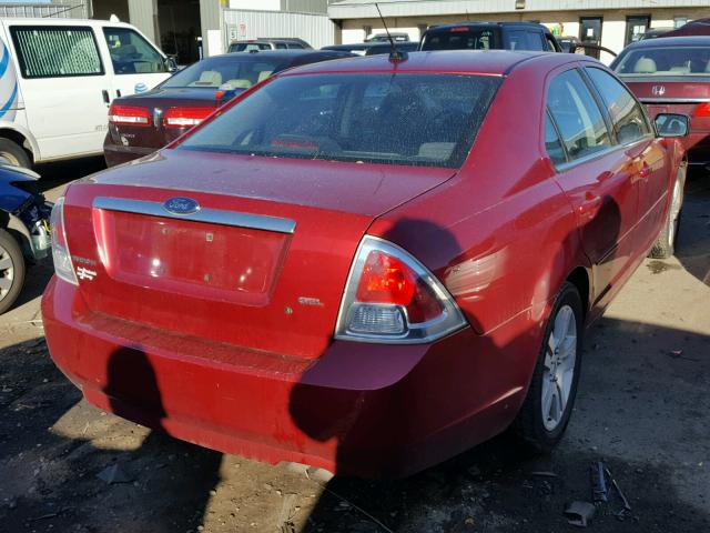 3FAHP08Z09R155216 - 2009 FORD FUSION SEL RED photo 4