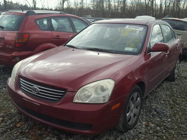 KNAGE123485260412 - 2008 KIA OPTIMA LX RED photo 2