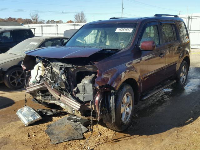 5FNYF4H69BB074541 - 2011 HONDA PILOT EXL MAROON photo 2