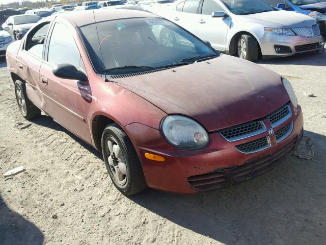 1B3ES56CX5D172777 - 2005 DODGE NEON SXT RED photo 1