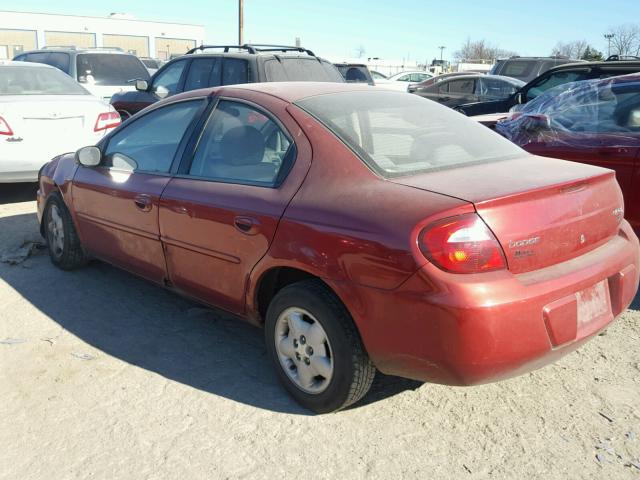 1B3ES56CX5D172777 - 2005 DODGE NEON SXT RED photo 3