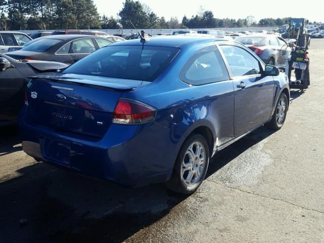 1FAHP32N09W244448 - 2009 FORD FOCUS SE BLUE photo 4