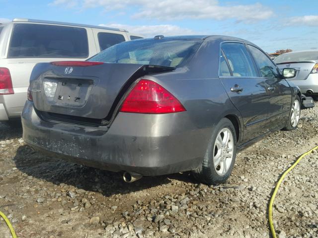 1HGCM56837A020521 - 2007 HONDA ACCORD EX GRAY photo 4