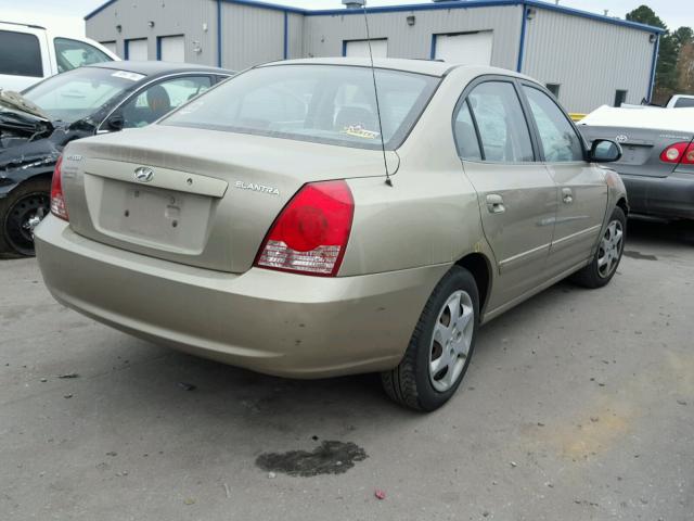 KMHDN46D46U322545 - 2006 HYUNDAI ELANTRA GL GOLD photo 4