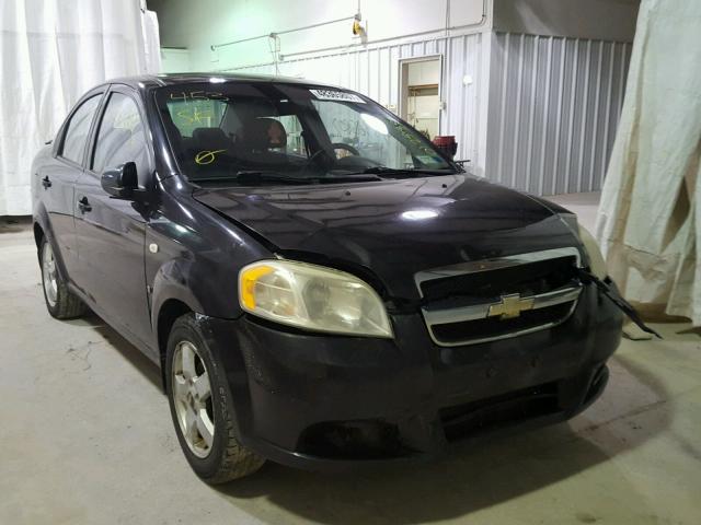 KL1TG56627B124603 - 2007 CHEVROLET AVEO LT BLACK photo 1