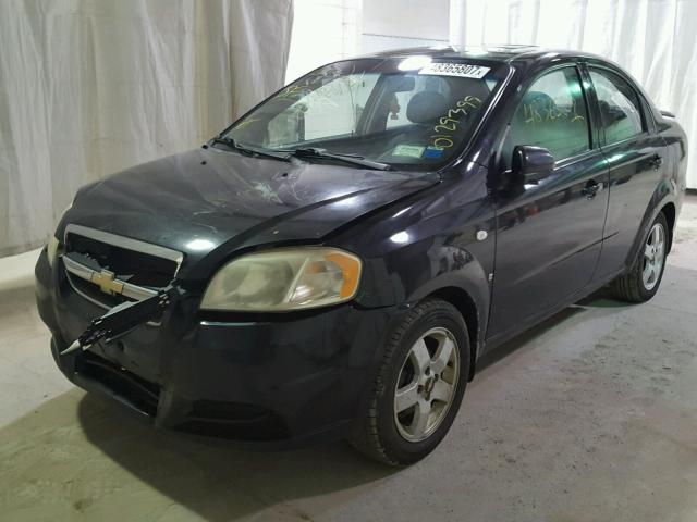 KL1TG56627B124603 - 2007 CHEVROLET AVEO LT BLACK photo 2