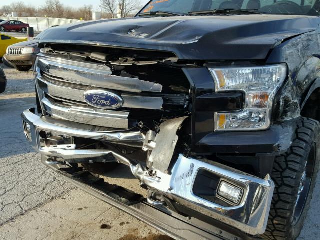 1FTEW1EF4HKC05070 - 2017 FORD F150 SUPER BLACK photo 9