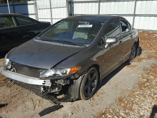 2HGFA16808H303881 - 2008 HONDA CIVIC EX ნაცრისფერი ფოტო 2