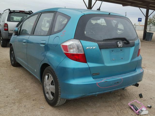 JHMGE8G39DC048064 - 2013 HONDA FIT TEAL photo 3