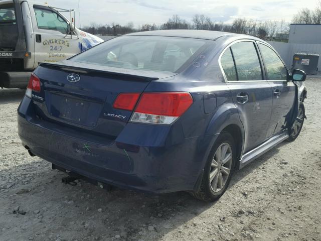 4S3BMCG64B3214998 - 2011 SUBARU LEGACY 2.5 BLUE photo 4