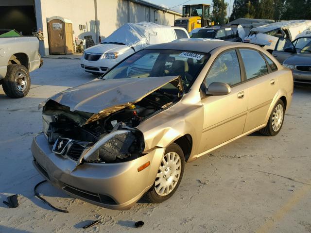 KL5JD56Z15K200866 - 2005 SUZUKI FORENZA S GOLD photo 2