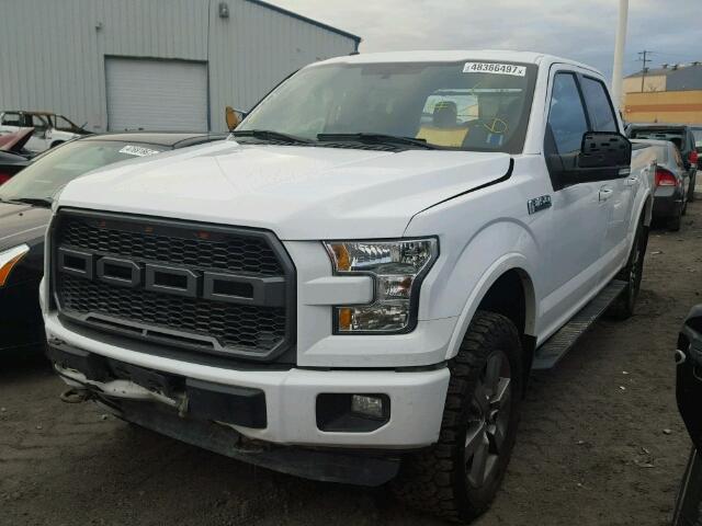 1FTEW1EF8GKF36622 - 2016 FORD F150 SUPER WHITE photo 2