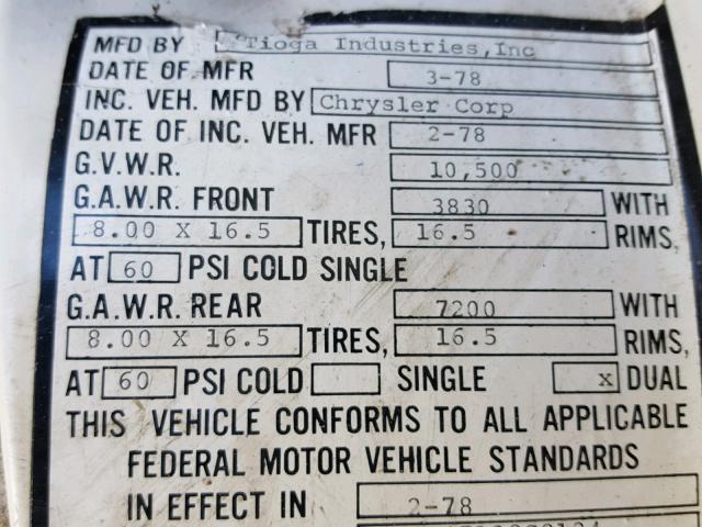 F44CD8V704046 - 1978 DODGE TIOGA Beżowy zdjęcie 10