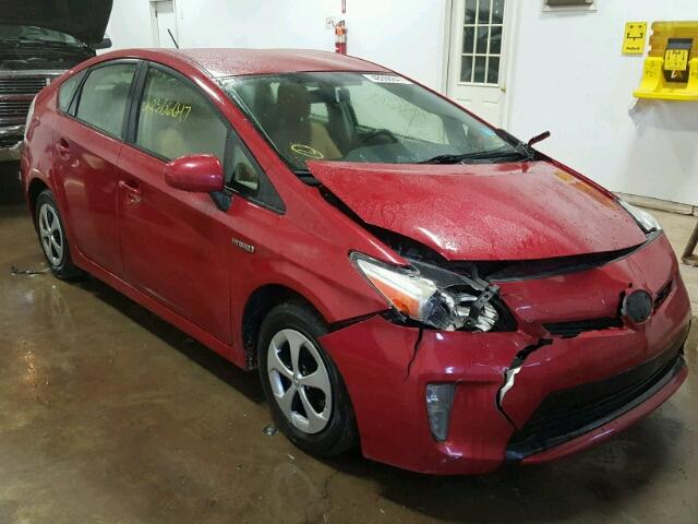 JTDKN3DU4C5433062 - 2012 TOYOTA PRIUS RED photo 1